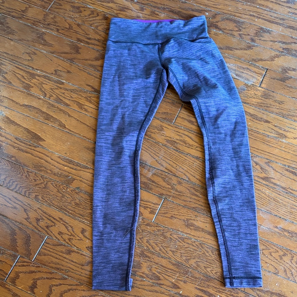 lululemon athletica Heathered Navy Blue Performance Leggings